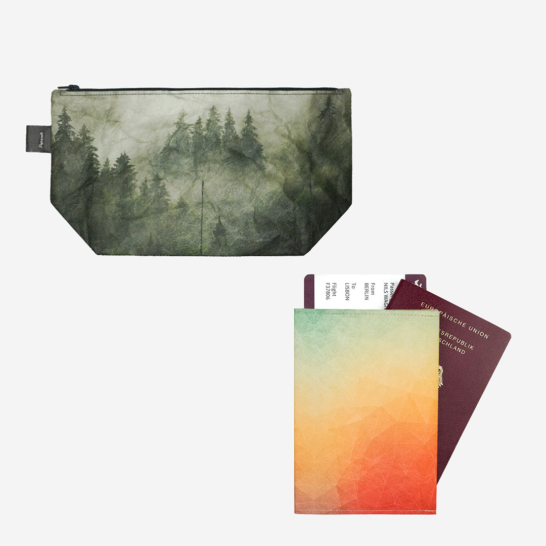 Kulturbeutel + RFID Reisepasscover Bundle